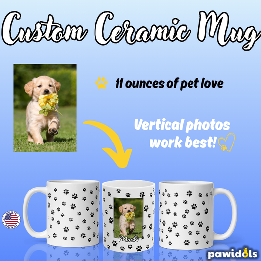 Custom Personalized White Glossy Pet Mug (11oz)