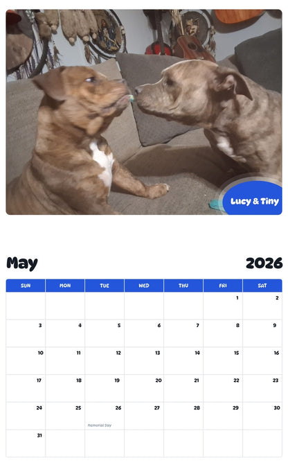 2026 - 2027 Lucy & Tiny - Pawidols Pet Calendar
