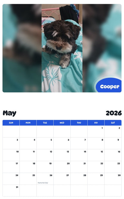 2026 - 2027 Cooper - Pawidols Pet Calendar
