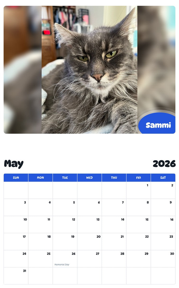 2026 - 2027 Sammi - Pawidols Pet Calendar