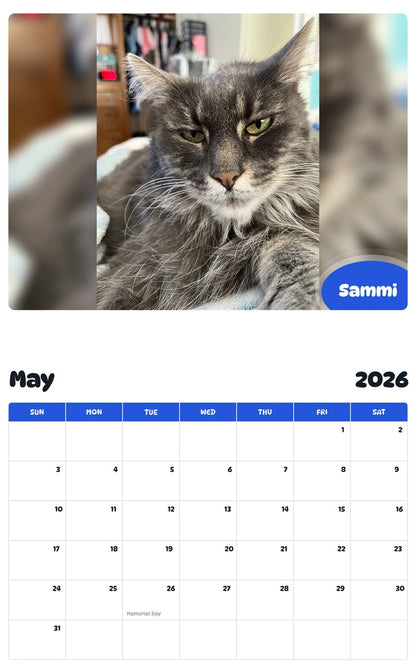 2026 - 2027 Sammi - Pawidols Pet Calendar