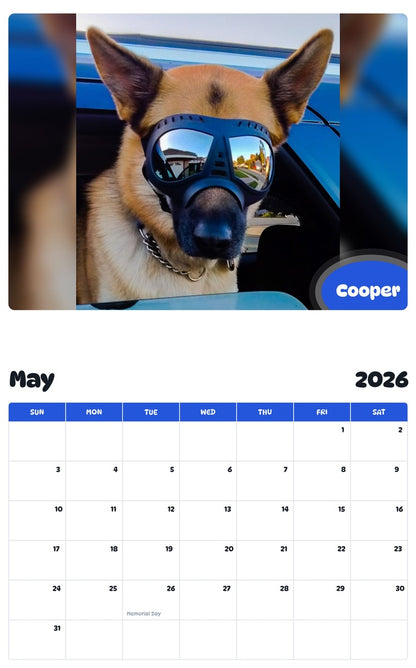2026 - 2027 Cooper - Pawidols Pet Calendar