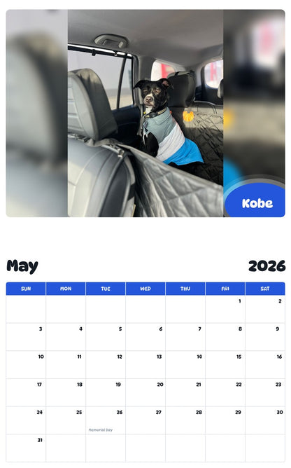 2026 - 2027 Kobe - Pawidols Pet Calendar