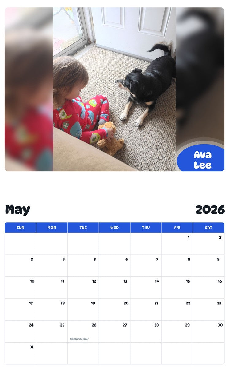 2026 - 2027 Ava Lee - Pawidols Pet Calendar
