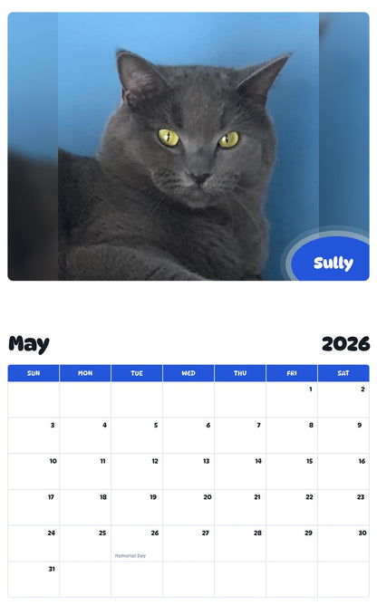 2026 - 2027 Sully - Pawidols Pet Calendar