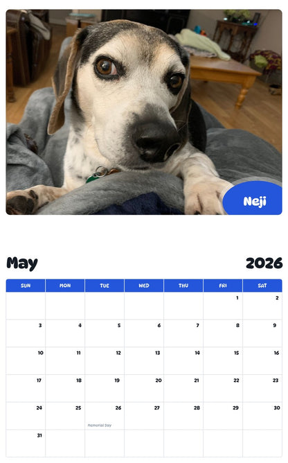 2026 - 2027 Neji - Pawidols Pet Calendar