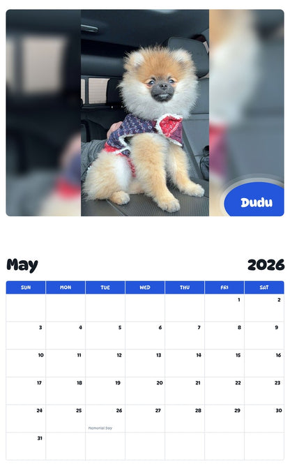 2026 - 2027 Dudu - Pawidols Pet Calendar