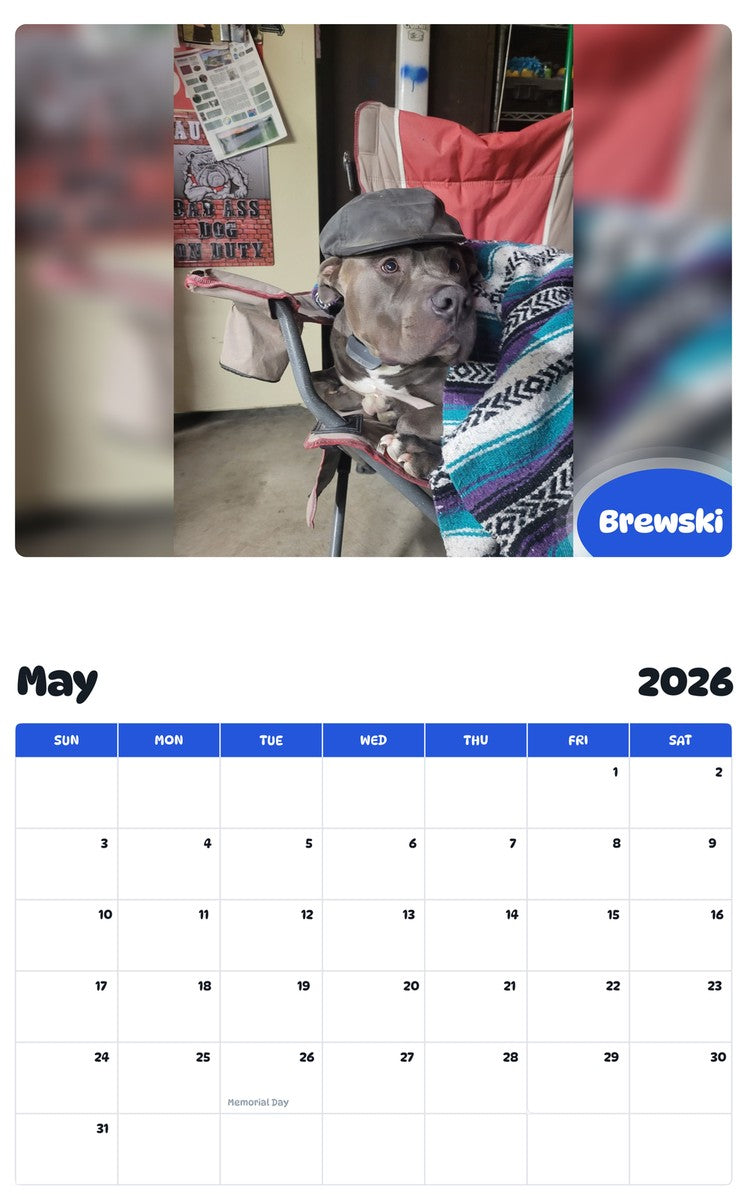2026 - 2027 Brewski - Pawidols Pet Calendar