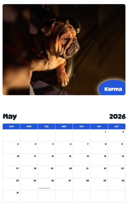 2026 - 2027 Karma - Pawidols Pet Calendar
