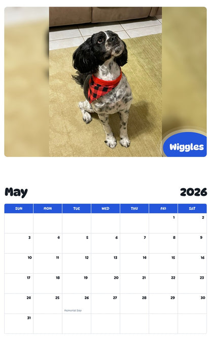 2026 - 2027 Wiggles - Pawidols Pet Calendar