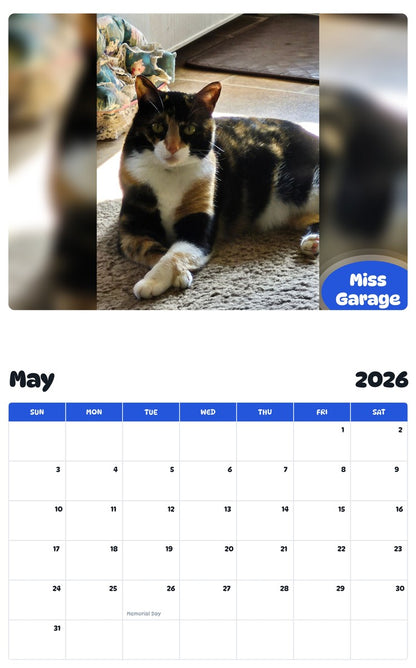 2026 - 2027 Miss Garage - Pawidols Pet Calendar