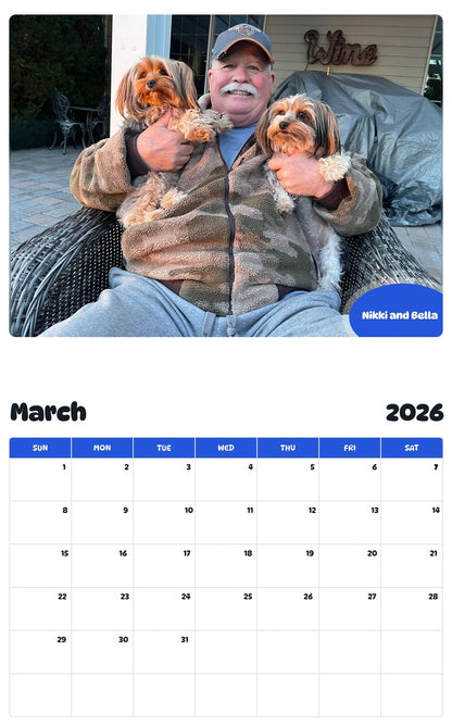 November 2025 - October 2026 Nikki and Bella - Pawidols Pet Calendar