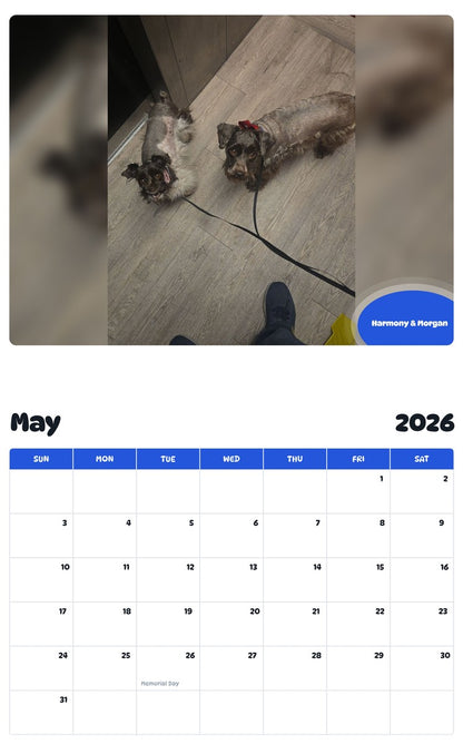2026 - 2027 Harmony & Morgan - Pawidols Pet Calendar