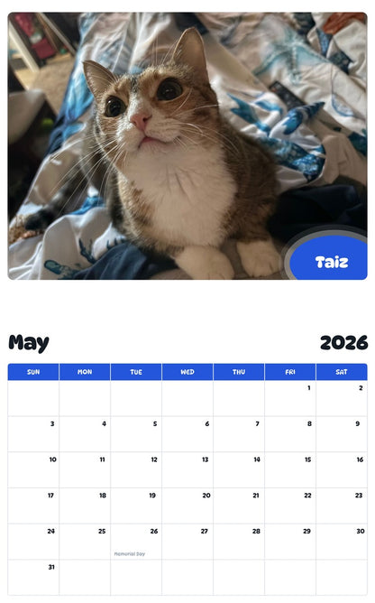 2026 - 2027 Taiz - Pawidols Pet Calendar