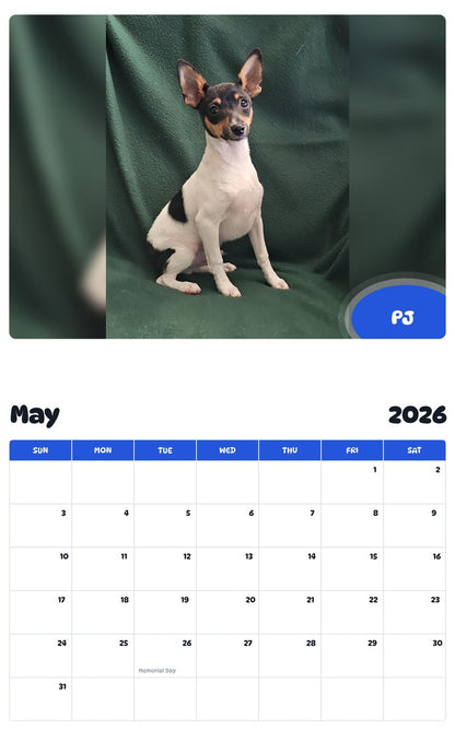 2026 - 2027 PJ - Pawidols Pet Calendar