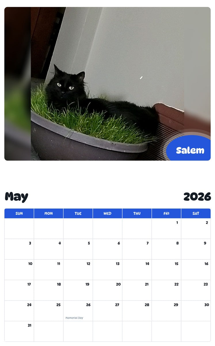 2026 - 2027 Salem - Pawidols Pet Calendar