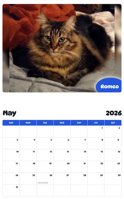 2026 - 2027 Romeo - Pawidols Pet Calendar