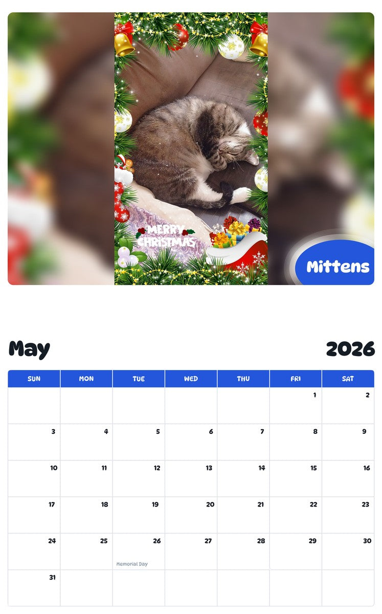 2026 - 2027 Mittens - Pawidols Pet Calendar