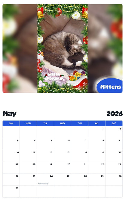 2026 - 2027 Mittens - Pawidols Pet Calendar