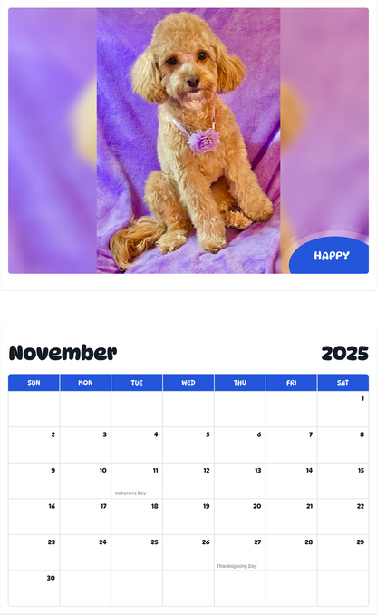 July 2025 - June 2026 Happy - Pawidols Pet Calendar