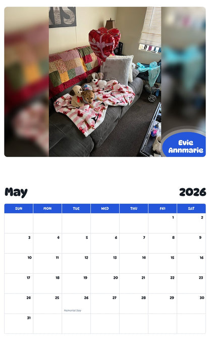 2026 - 2027 Evie Annmarie - Pawidols Pet Calendar