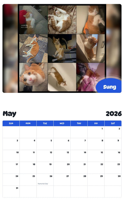 2026 - 2027 Sung - Pawidols Pet Calendar