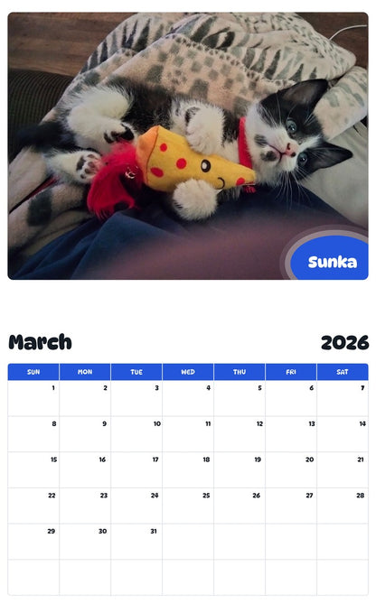 November 2025 - October 2026 Sunka - Pawidols Pet Calendar