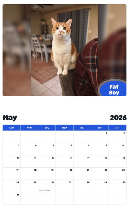 2026 - 2027 Fat Boy - Pawidols Pet Calendar