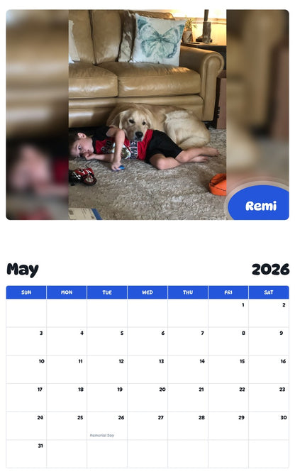 2026 - 2027 Remi - Pawidols Pet Calendar