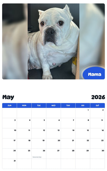 2026 - 2027 Mama - Pawidols Pet Calendar