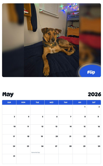 2026 - 2027 Flip - Pawidols Pet Calendar