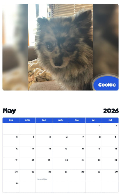 2026 - 2027 Cookie - Pawidols Pet Calendar