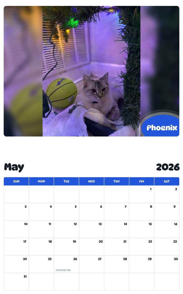 2026 - 2027 Phoenix - Pawidols Pet Calendar