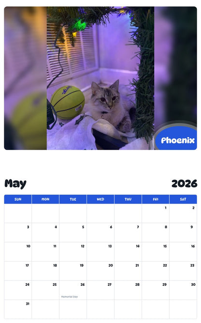 2026 - 2027 Phoenix - Pawidols Pet Calendar