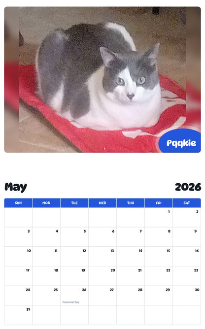 2026 - 2027 Pqqkie - Pawidols Pet Calendar