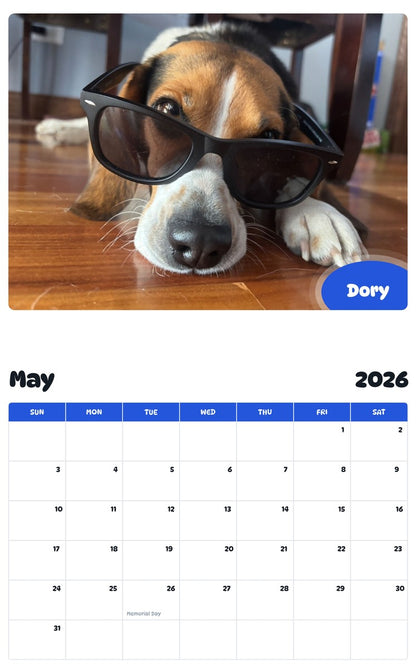 2026 - 2027 Dory - Pawidols Pet Calendar
