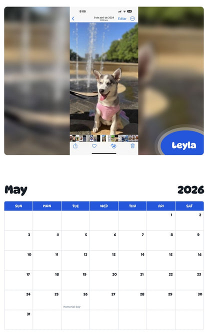 2026 - 2027 Leyla - Pawidols Pet Calendar