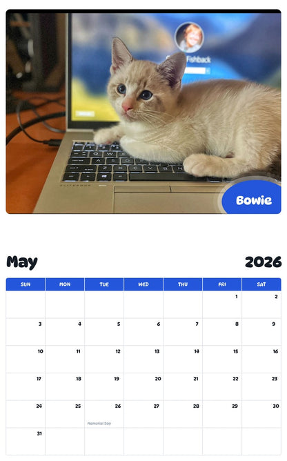 2026 - 2027 Bowie - Pawidols Pet Calendar