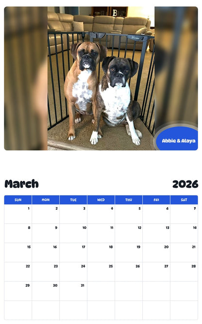 November 2025 - October 2026 Abbie & Alaya - Pawidols Pet Calendar
