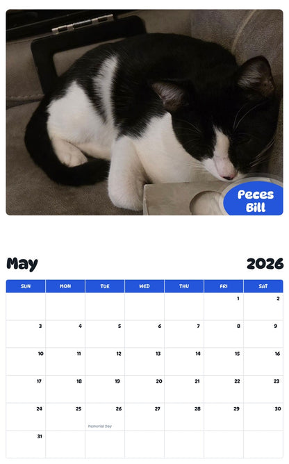 2026 - 2027 Peces Bill - Pawidols Pet Calendar