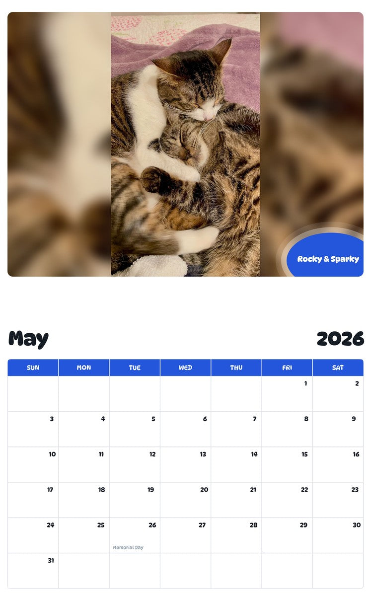 2026 - 2027 Rocky & Sparky - Pawidols Pet Calendar