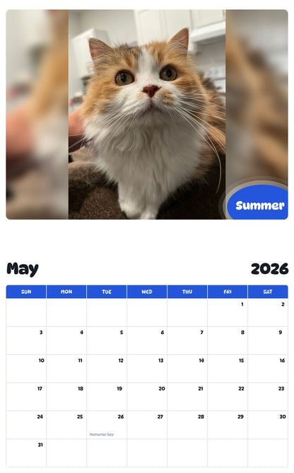 2026 - 2027 Summer - Pawidols Pet Calendar
