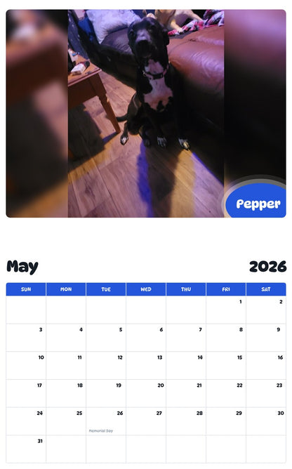 2026 - 2027 Pepper - Pawidols Pet Calendar