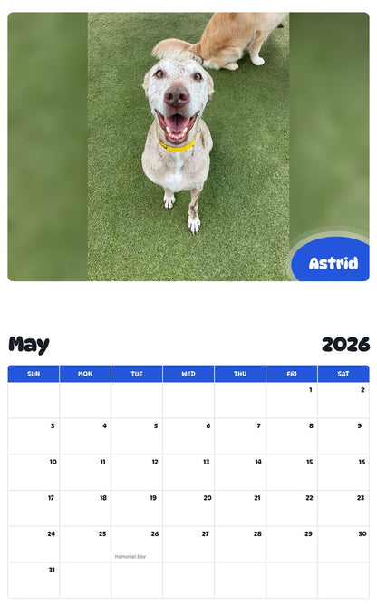 2026 - 2027 Astrid - Pawidols Pet Calendar