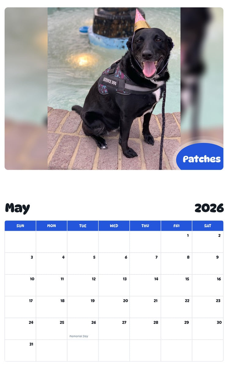 2026 - 2027 Patches - Pawidols Pet Calendar
