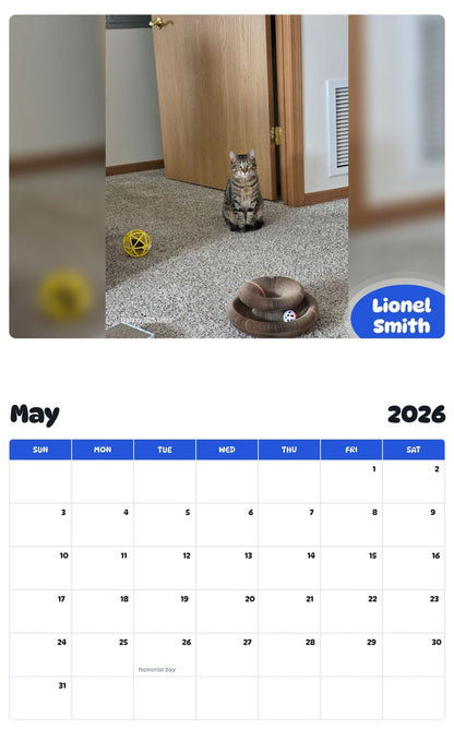 2026 - 2027 Lionel Smith - Pawidols Pet Calendar