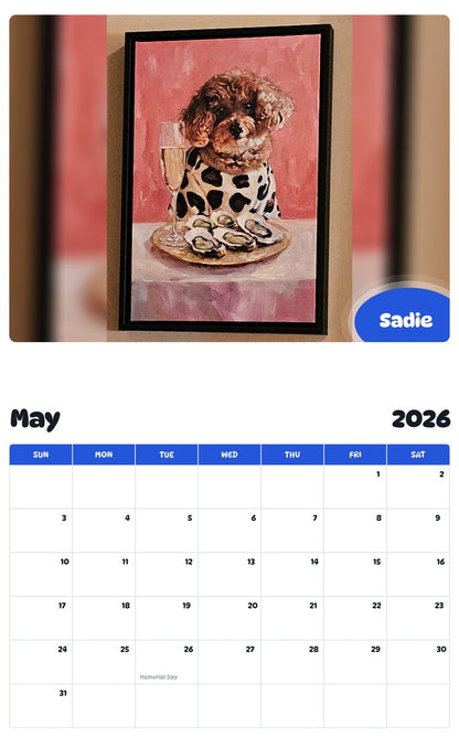 2026 - 2027 Sadie - Pawidols Pet Calendar