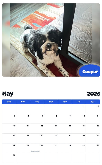 2026 - 2027 Cooper - Pawidols Pet Calendar