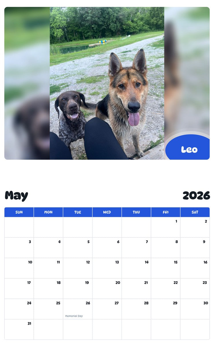 2026 - 2027 Leo - Pawidols Pet Calendar