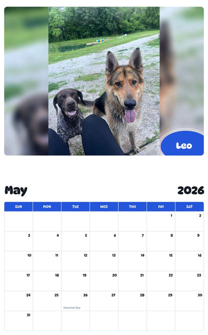 2026 - 2027 Leo - Pawidols Pet Calendar